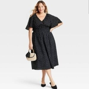 Ava and Viv Midi Polka Dot Dress